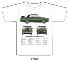 Rover P6 3500 (Series II) 1970-77 T-shirt Front